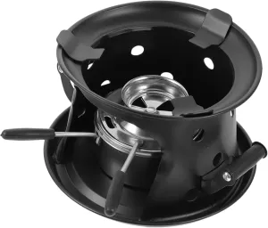 Portable Stainless Steel Alcohol Burner Stove Camping Kettle for Propane Camp Stove Random Color