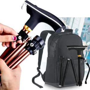 Portable Walking Stick with Led Lighting, Portable Lightweight Collapsible Walking Stick for Men & Women, Trekking Pole