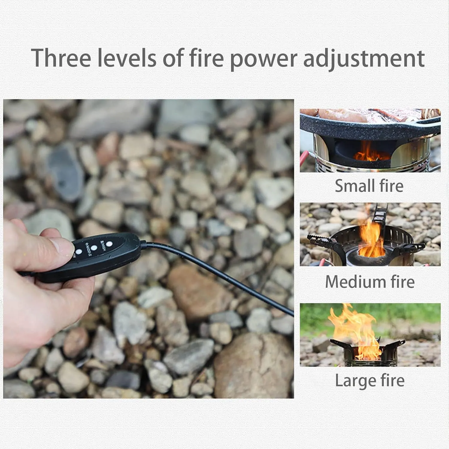 Portable Wood Burning Stove Camping Hiking Survival Backpacking Stove Powerful Efficient Wood Burning and Low Smoke Gasification Rocket Stove for Quick Boil Compact
