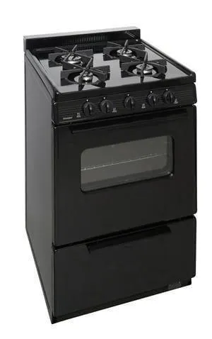 Premier BJK5X0BP 24" Battery Ignition Black Range Sealed Burners