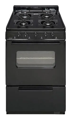 Premier BJK5X0BP 24" Battery Ignition Black Range Sealed Burners