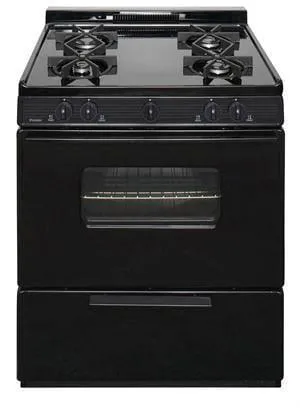 Premier BMK5X0BP 30" Battery Ignition Gas Range with 4 Sealed Variable Burners Black CALL FOR AVAILABILITY