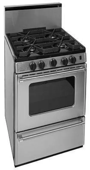 Premier Pro Series P24S3202PS 24" Stainless Range with Electronic Ignition