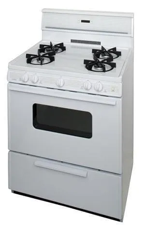 Premier SMK240OP 30" Electronic Ignition Gas Range with 4 Sealed Variable Burners White