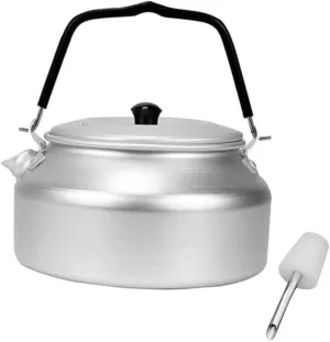 PRETYZOOM Convenient Camping Pot 0.9l Stainless Steel Outdoor Kettle Handle for Cooking Tea and Water