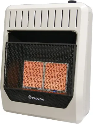 ProCom Heating Dual Fuel Ventless Infrared Plaque Heater - 20,000 BTU, Model# MG2TIR
