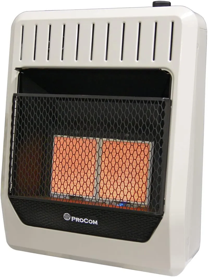 ProCom Heating Dual Fuel Ventless Infrared Plaque Heater - 20,000 BTU, Model# MG2TIR