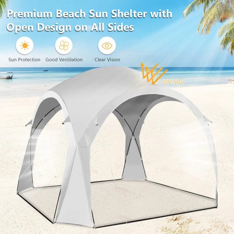 Professional title: "Portable 11 x 11 Feet Patio Sun Shade Shelter Canopy Tent with UPF 50  Protection for Outdoor Beach Activities - White"