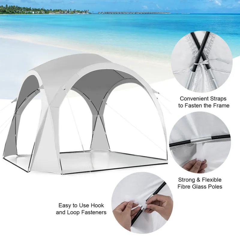 Professional title: "Portable 11 x 11 Feet Patio Sun Shade Shelter Canopy Tent with UPF 50  Protection for Outdoor Beach Activities - White"