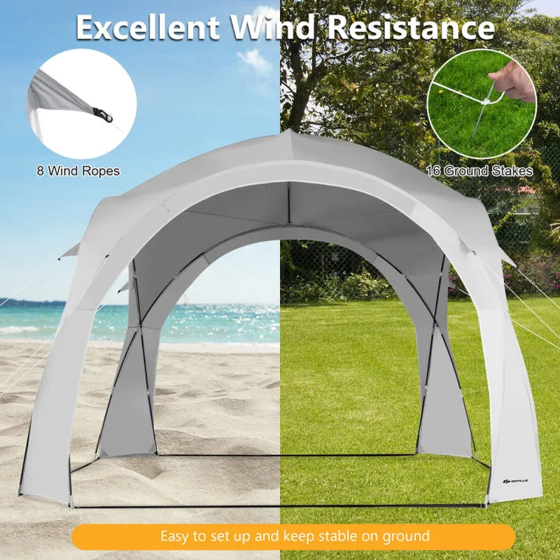 Professional title: "Portable 11 x 11 Feet Patio Sun Shade Shelter Canopy Tent with UPF 50  Protection for Outdoor Beach Activities - White"