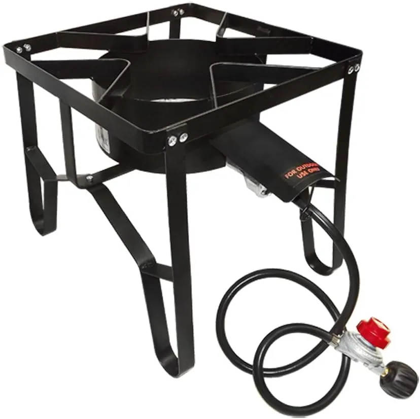 Propane Portable Gas Stove Burner Camper Cooker High Pressure UL Regulator BBQ