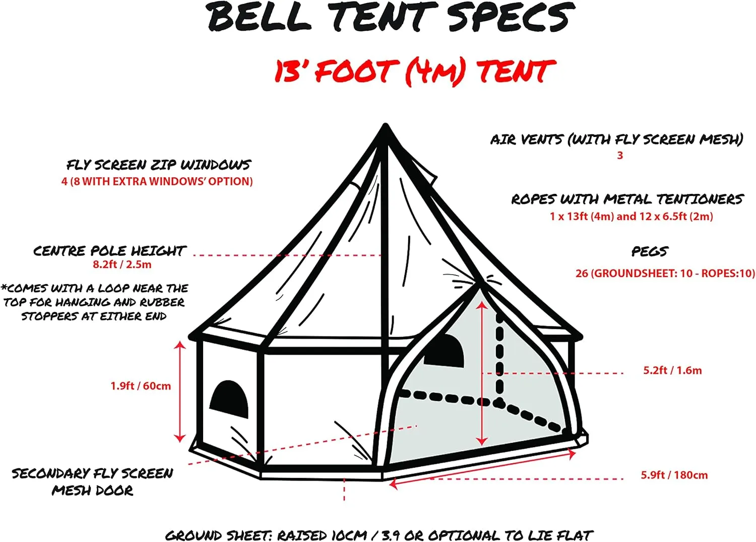 Psyclone Tents for Family Camping, Glamping, Hiking and Festival