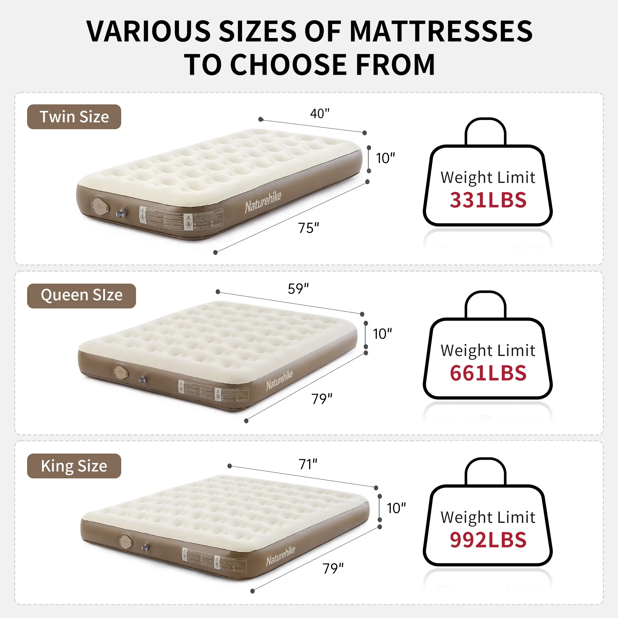 Pump Brown Bed Chenjing Naturehike Inflatable Modern design Wireless-enabled Built-In