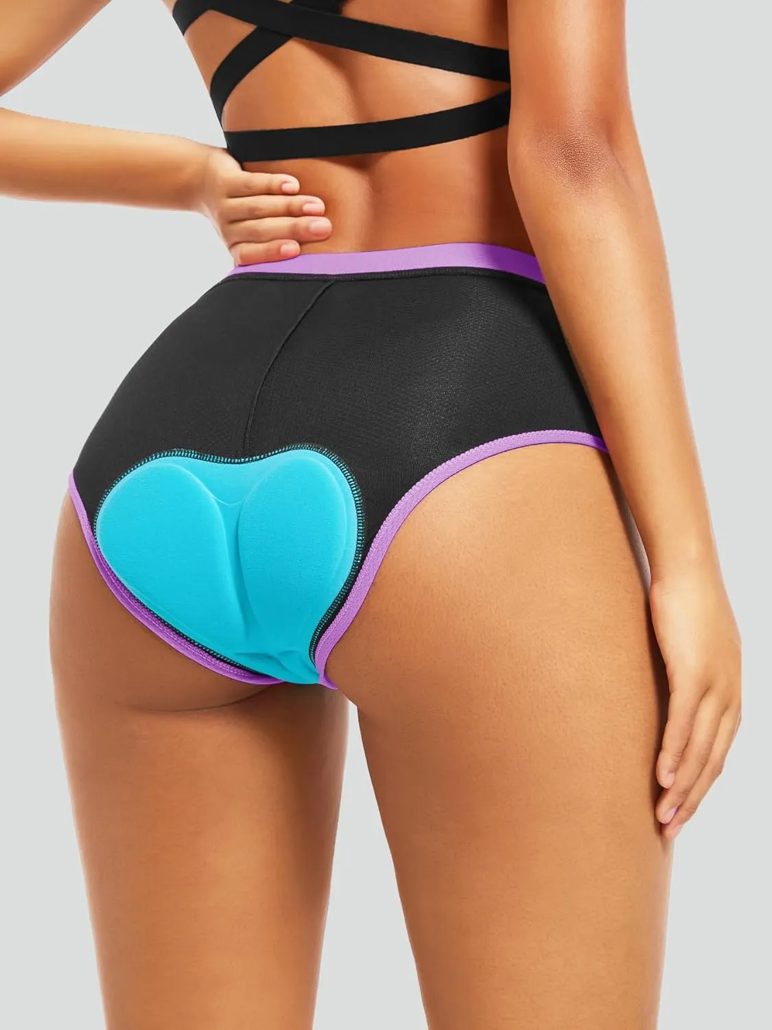 qualidyne Women's Cycling Underwear 4D Padded Gel Bike Bicycle Shorts Mountain Undershorts Riding Briefs