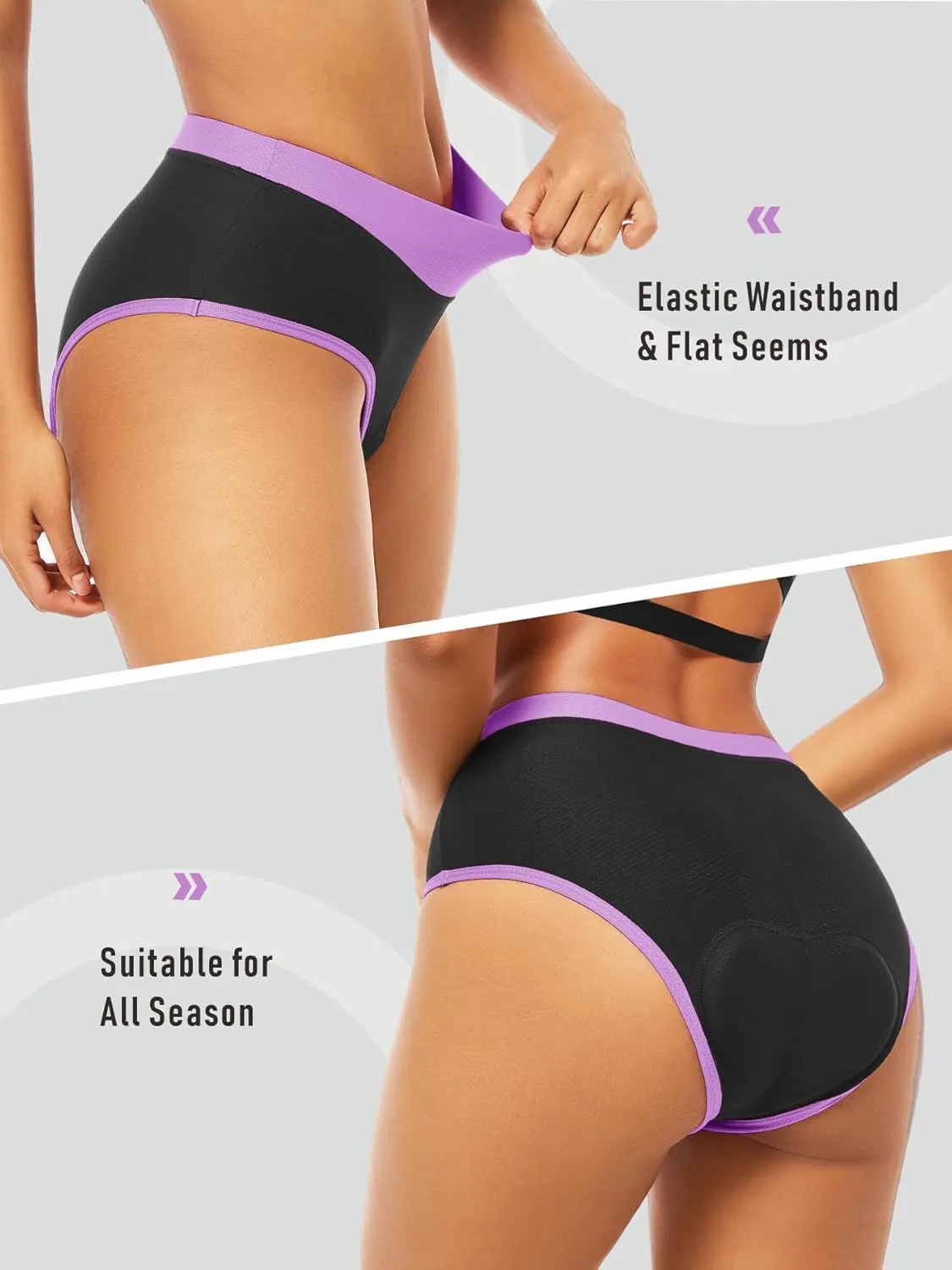 qualidyne Women's Cycling Underwear 4D Padded Gel Bike Bicycle Shorts Mountain Undershorts Riding Briefs