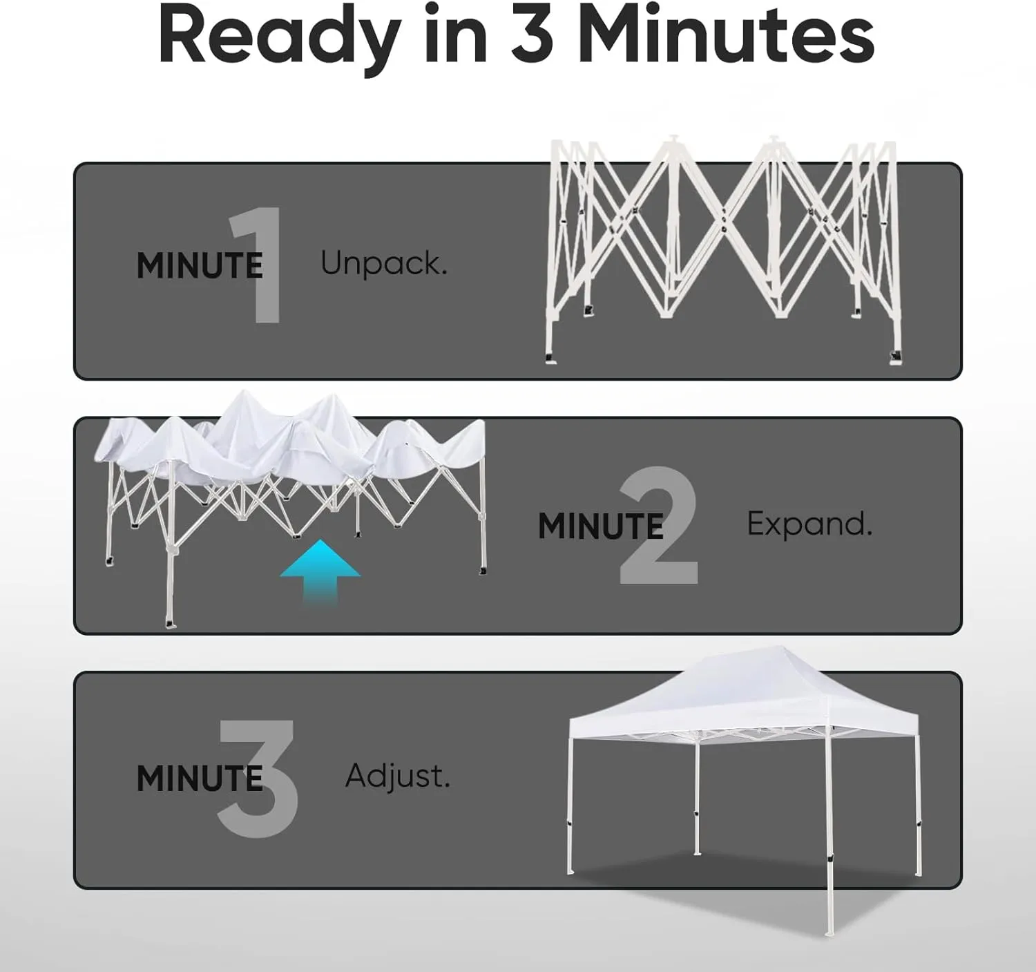 Quictent 10x15 Heavy Duty Pop up Canopy Tent, Commercial Grade Instant Shelter with Wheeled Bag for Outdoor, Beach, Parties, Markets, 500D Silver Coated UPF 50  Sun Shield