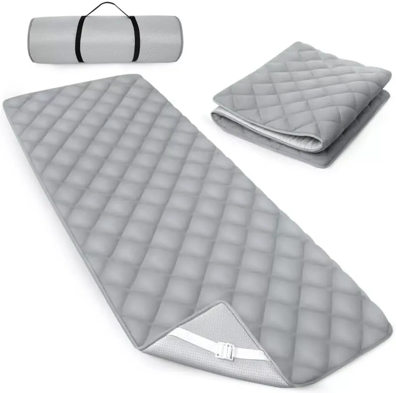 Quilted Foam Mattress Topper Pad, Non-Slip Super Soft Comfortable 75"x30", Cool Sleeping Pad for Camp Cot/RV Bunk/Narrow Twin Beds