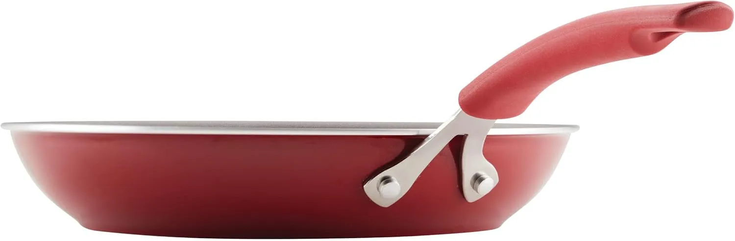 Rachael Ray Cook   Create Nonstick Frying Pans/Skillet Set, 9.5 Inch and 11.75 Inch, Red