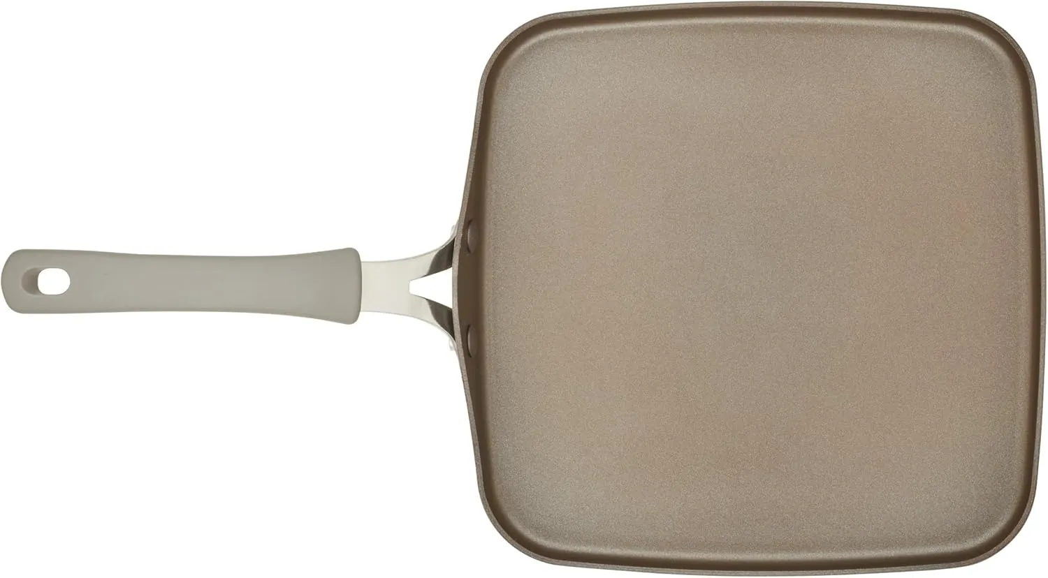 Rachael Ray Cook   Create Nonstick Stovetop Griddle/Grill Pan, Square, 11 Inch, Gray