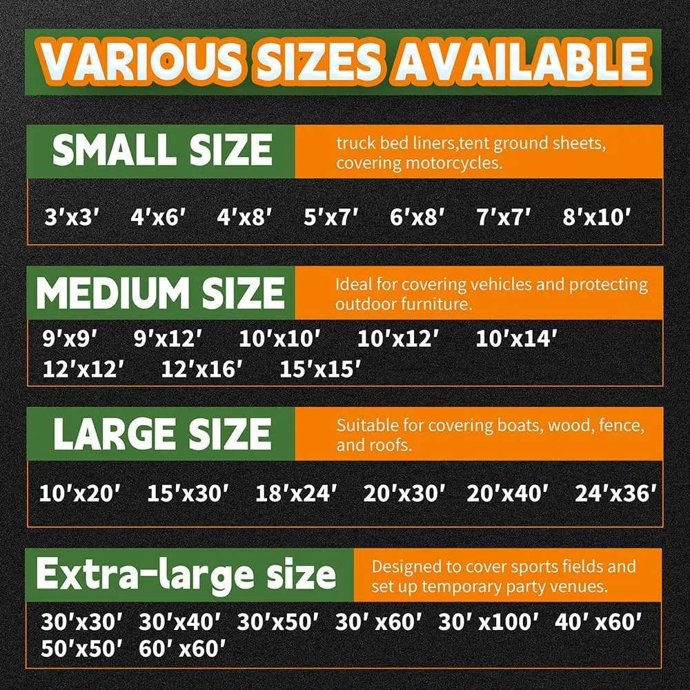 RAINDEWAY Small Tarps Heavy Duty Waterproof 5x5 Feet (3 Pack), 10Mil Multipurpose Poly Tarp Cover with Metal Grommets and Reinforced Edges, Silver/Brown Tarp