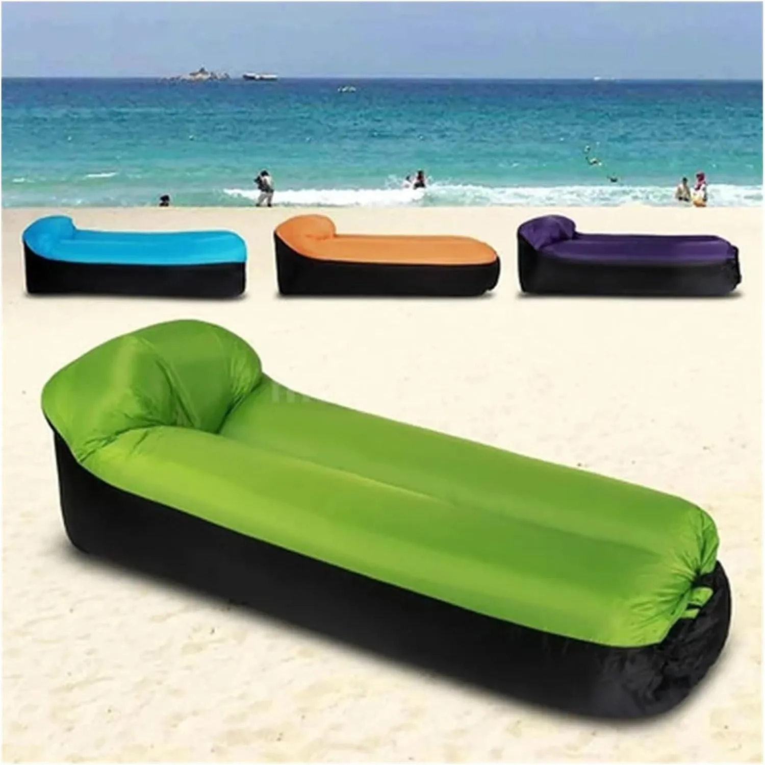 Recliner Inflatable Sofa Bag Camping Lazy Sleeping Bags Air Bed Adult Beach Lounge Chair Folding Camping Sleeping Bag Portable
