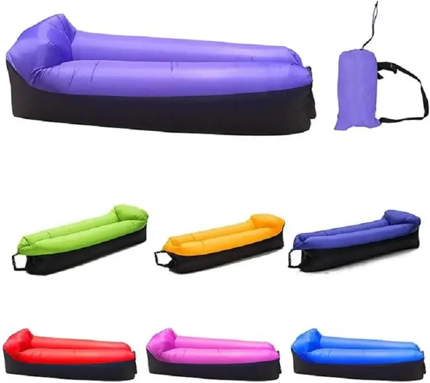 Recliner Inflatable Sofa Bag Camping Lazy Sleeping Bags Air Bed Adult Beach Lounge Chair Folding Camping Sleeping Bag Portable