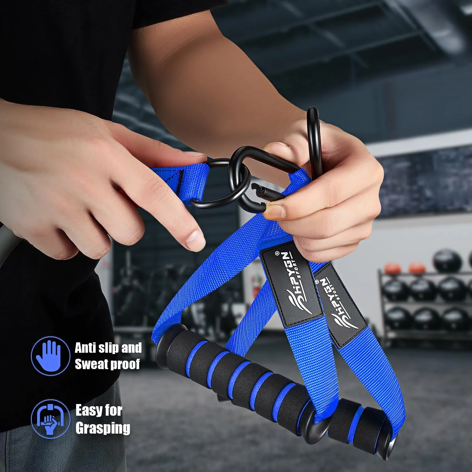 Resistance Bands, Heavy Exercise Bands with Handles, Fitness Bands Set for Working Out, Workout Bands for Men, Weight Bands for Muscle Training, Strength, Slim, Yoga, Home Gym Equipment