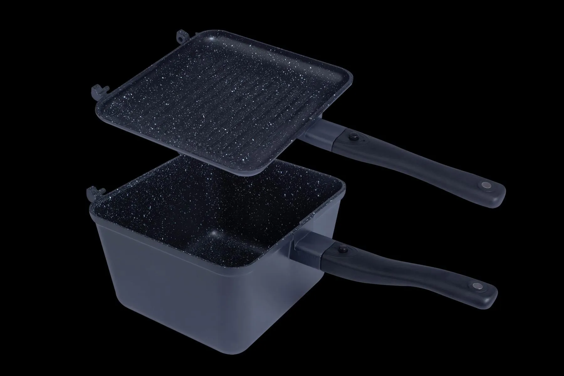 Ridgemonkey XL Connect Deep Pan & Griddle Granite Edition Fishing Camping Cook