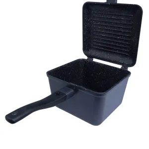 Ridgemonkey XL Connect Deep Pan & Griddle Granite Edition Fishing Camping Cook