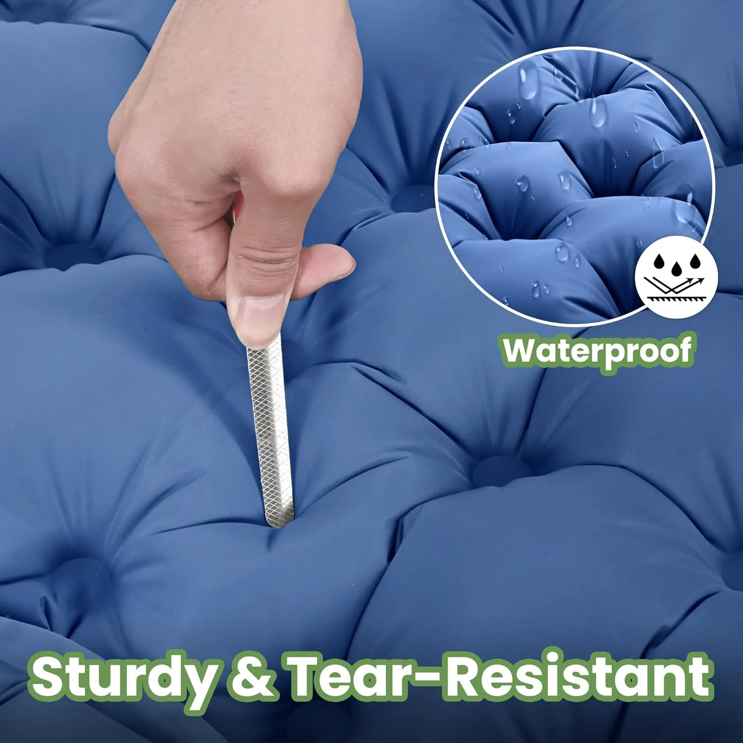 ropoda Extra Thickness 3.9'' Inflatable Sleeping Pad for Camping with Pillow, Built-in Foot Pump, 77''*27'' Sleeping Mat with Carry Bag, Ultralight & Compact Camping Mattress for Hiking, Camping Pad