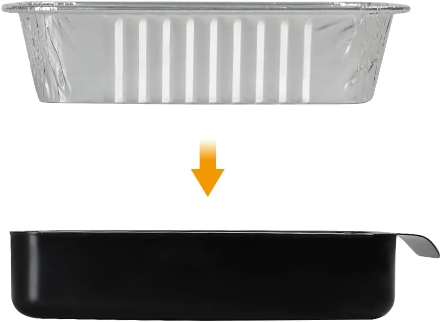 SafBbcue 9328812P06 Grill Catch Pan Drip Pan for CharBroil Grease Drip Tray 463365021 463448021 463655421 463347519 463347017 with Aluminum Foil Liner -12Pcs
