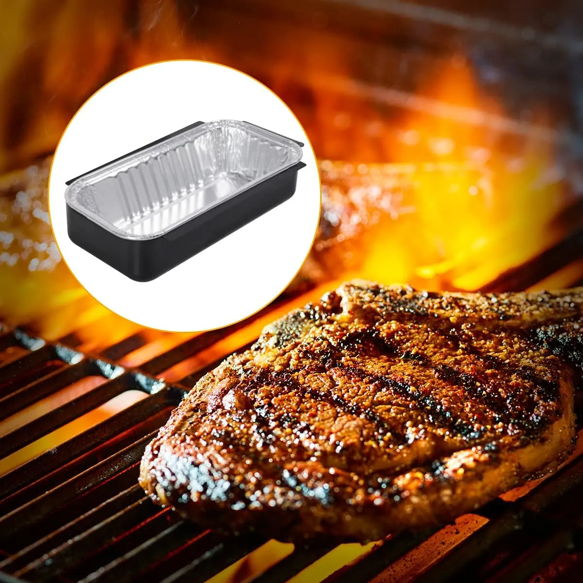 SafBbcue 9328812P06 Grill Catch Pan Drip Pan for CharBroil Grease Drip Tray 463365021 463448021 463655421 463347519 463347017 with Aluminum Foil Liner -12Pcs
