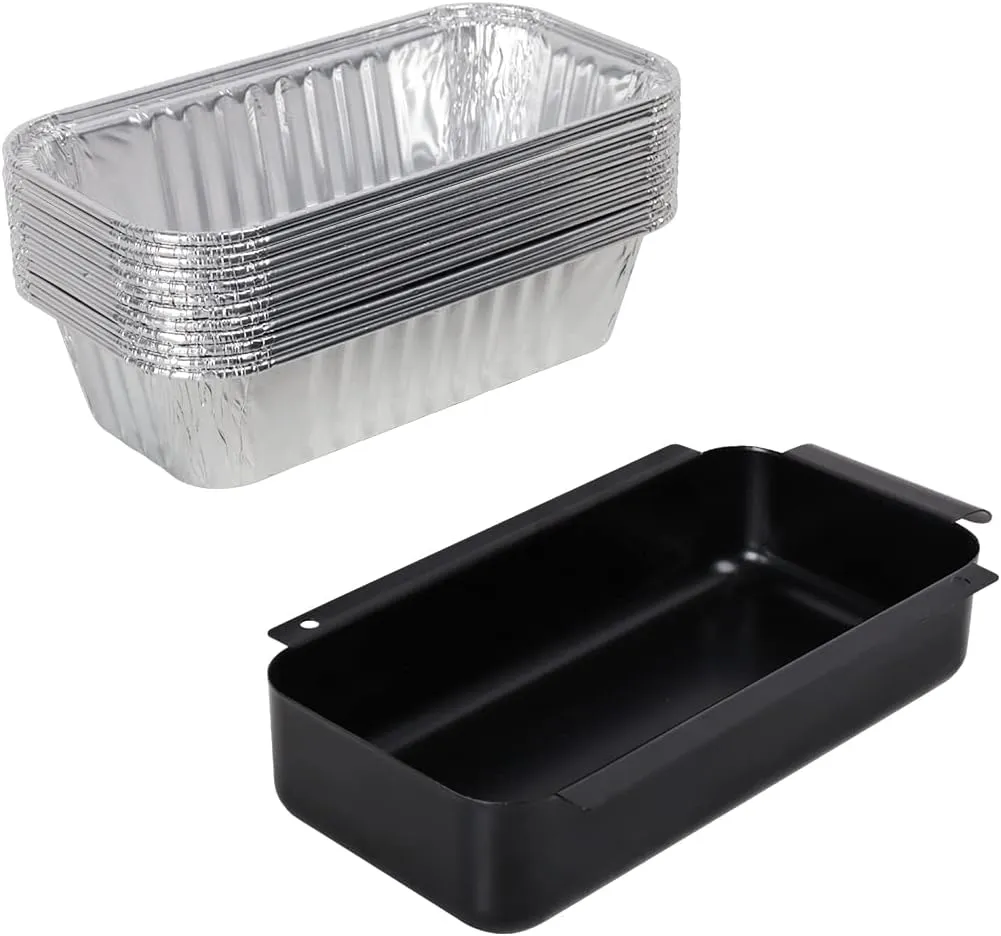 SafBbcue 9328812P06 Grill Catch Pan Drip Pan for CharBroil Grease Drip Tray 463365021 463448021 463655421 463347519 463347017 with Aluminum Foil Liner -12Pcs