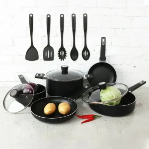 Safe Midweight LunaLulink Intuitive Full catalog Cookware Nonstick Set Dishwasher Aluminum 13pcs
