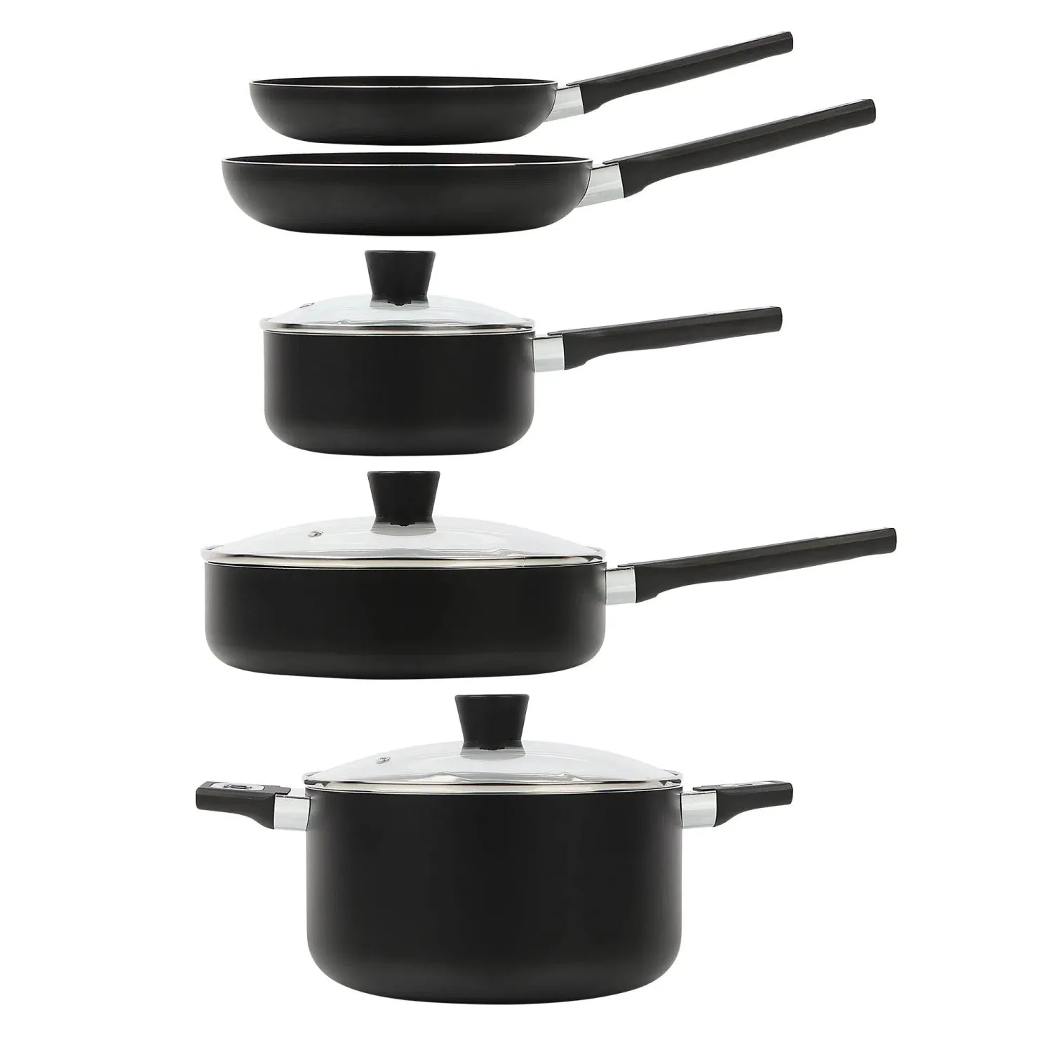 Safe Midweight LunaLulink Intuitive Full catalog Cookware Nonstick Set Dishwasher Aluminum 13pcs