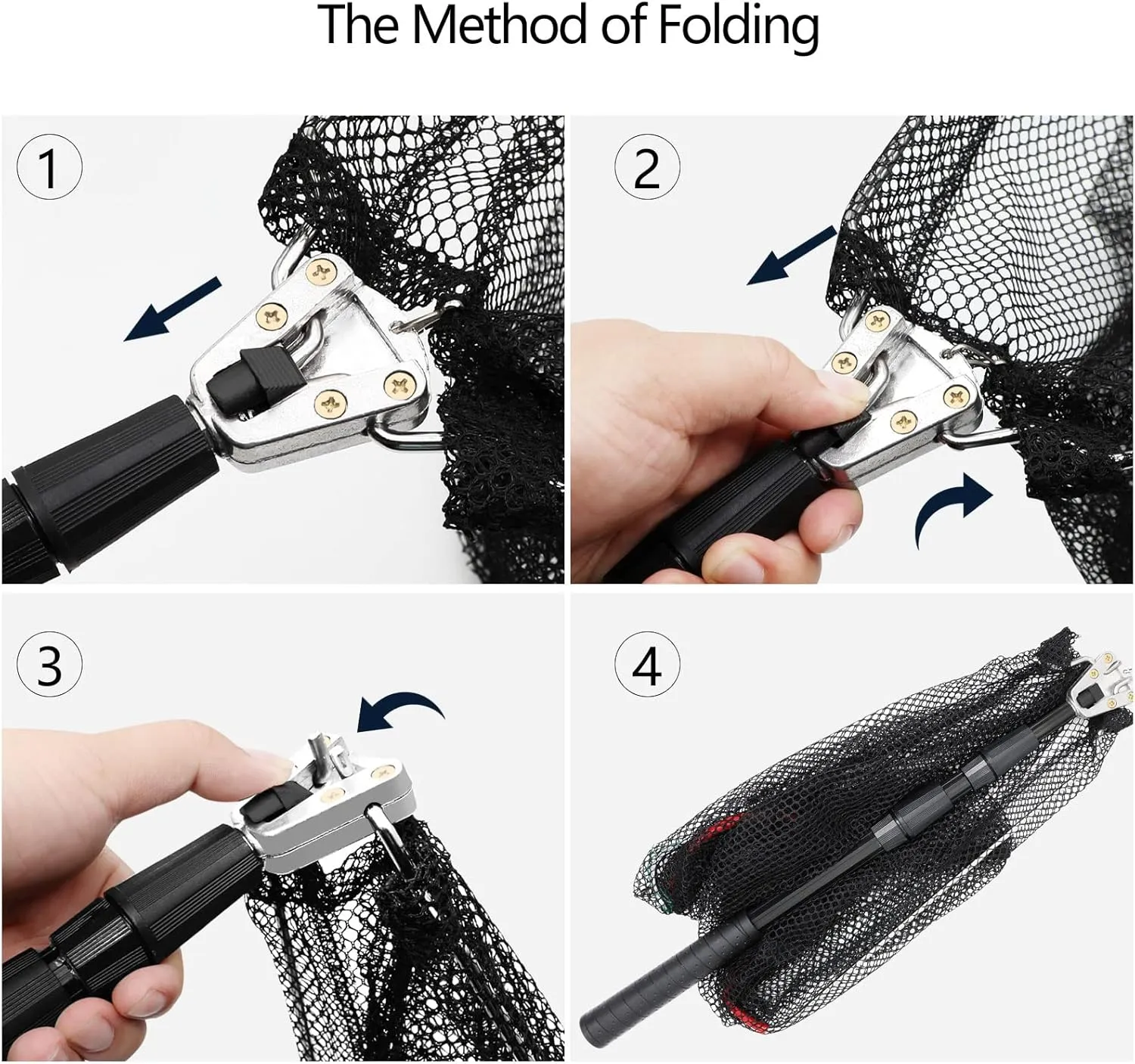 SAN LIKE Fishing Net Fish Landing Net Collapsible Fish Net with Anti-Slip Telescoping Rubber Pole Handle for Kids Adults in Saltwater Freshwater Multi-Size Extending to 37/42/43/51/69/71/89/98inch