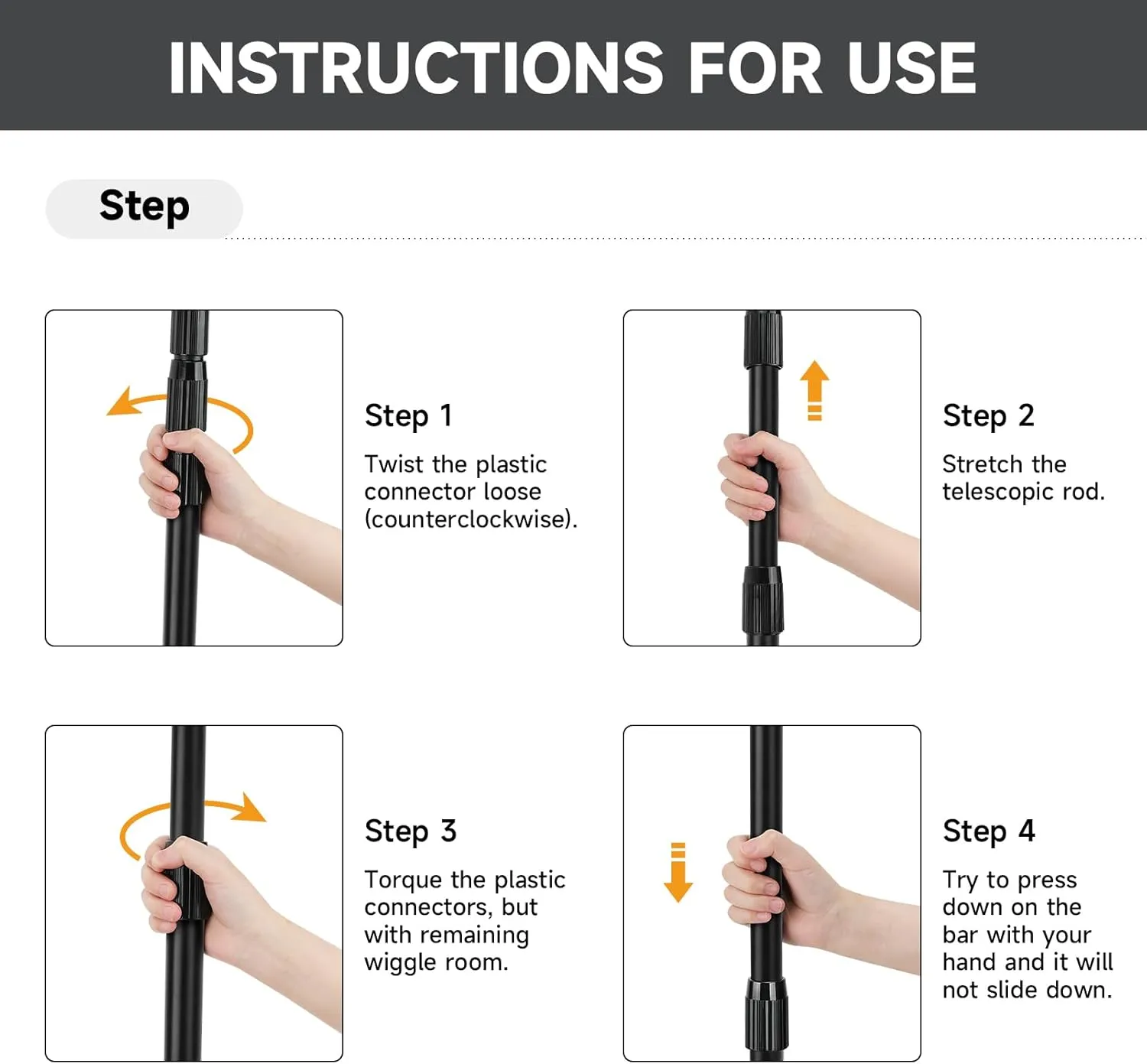SANLIKE Tent Poles for Tarp, 98 in Tarp Poles Set of 2, Tent Poles Replacement, Telescoping Pole, Canopy Poles, Camping Poles for Rooftop Tents, Trekking Pole Tent for Rain Fly, Camper, Awning – Black