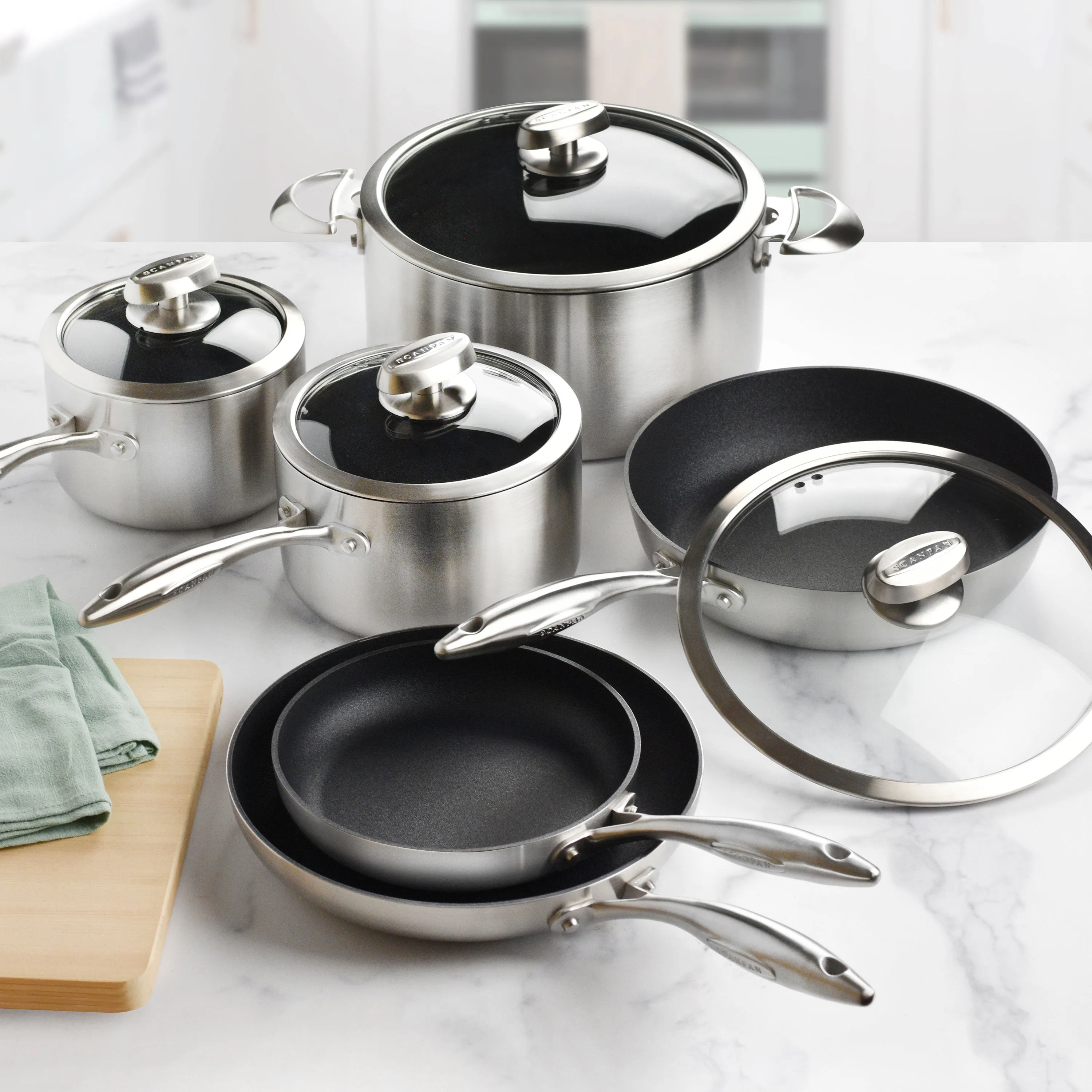 Scanpan CX  10 Piece Stainless Steel Nonstick Cookware Set