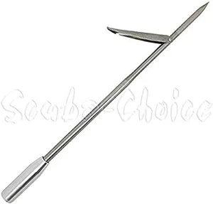 Scuba Choice Spearfishing 12" Stainless Steel Pole Spear Tip Single Barb Head – Durable Replacement for Palantic Fiberglass & Carbon Fiber Pole Spears