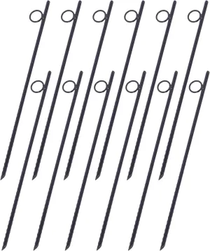 Secure Your Tents with Heavy-Duty Rebar Stakes, Durable Steel Construction, 12 Pack, 18 Inch Length