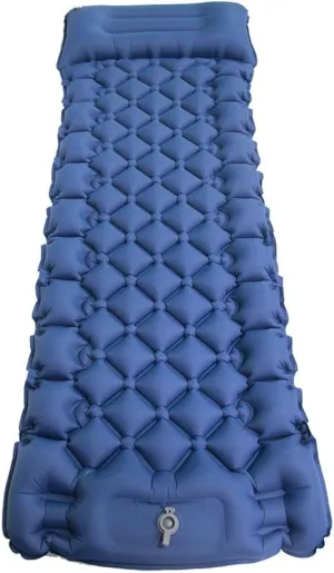 Self-Inflating Sleeping Pad for Camping, Camping Sleeping Pad with Built-in Pump, Extra Thickness Inflatable Sleeping Mat, Ultralight Compact Waterproof Air Mattress for Travel (Blue)