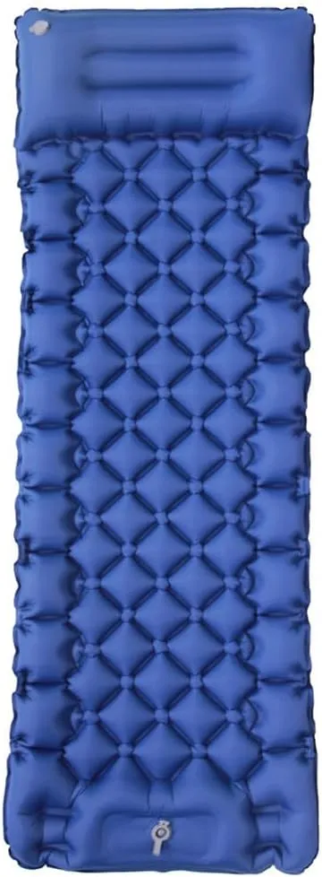 Self-Inflating Sleeping Pad for Camping, Camping Sleeping Pad with Built-in Pump, Extra Thickness Inflatable Sleeping Mat, Ultralight Compact Waterproof Air Mattress for Travel (Blue)