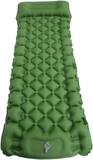 Self-Inflating Sleeping Pad for Camping, Camping Sleeping Pad with Built-in Pump, Extra Thickness Inflatable Sleeping Mat, Ultralight Compact Waterproof Air Mattress for Travel (Green)