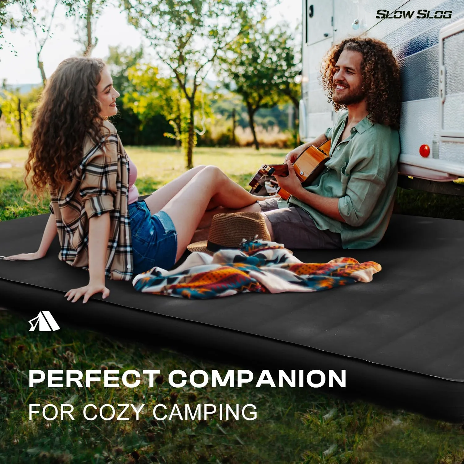 Self-Inflating Sleeping Pad with Portable Electric Pump 4in Thick Memory Foam Camping Mattress for Tent Cot & Car Travel, Fast Inflate & Deflate Camping Pad, Black