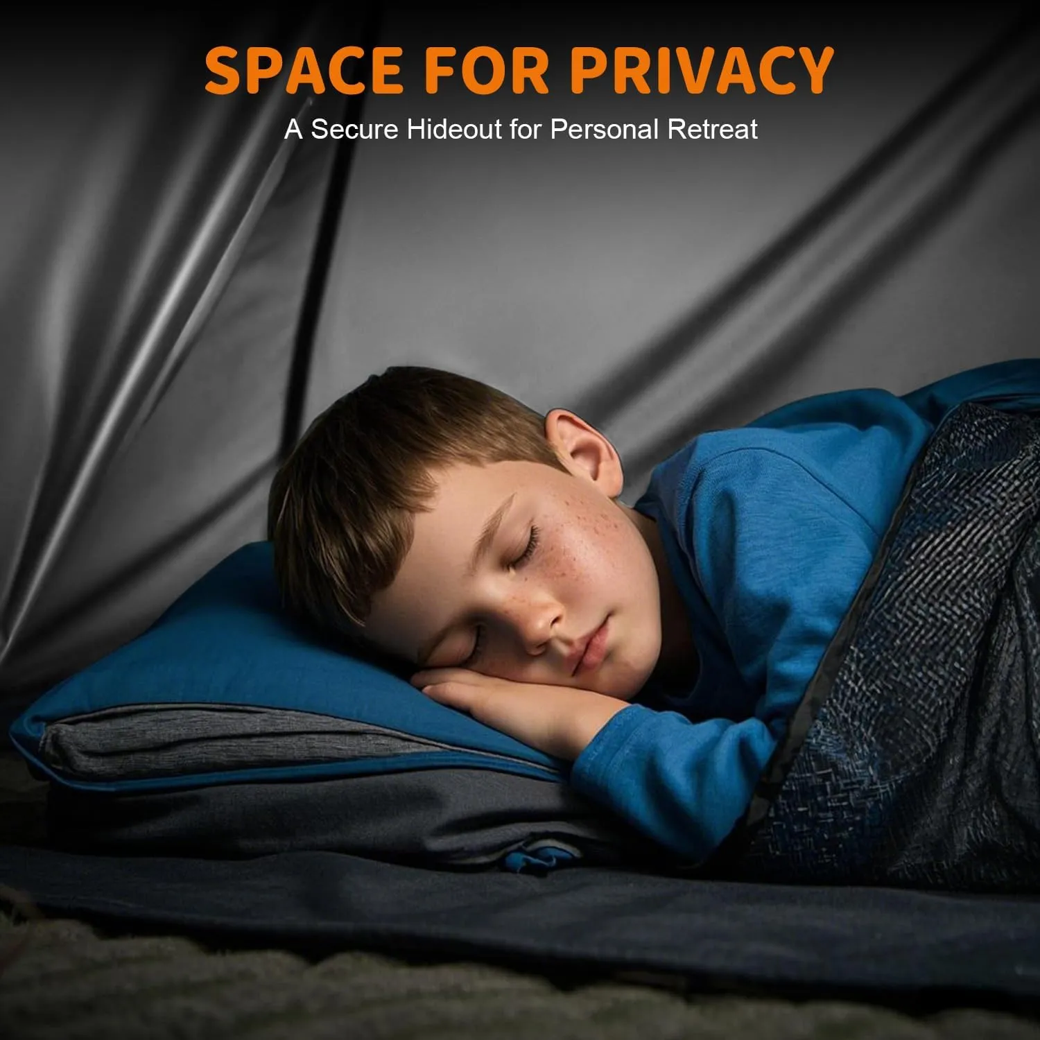 Sensory Tent for Kids with Autism - Calming Tent for Kids 5-7 Or Children 8-12, Reduce Anxiety & Improve Focus, Portable Pop-Up Blackout & Hideout (Medium Size)