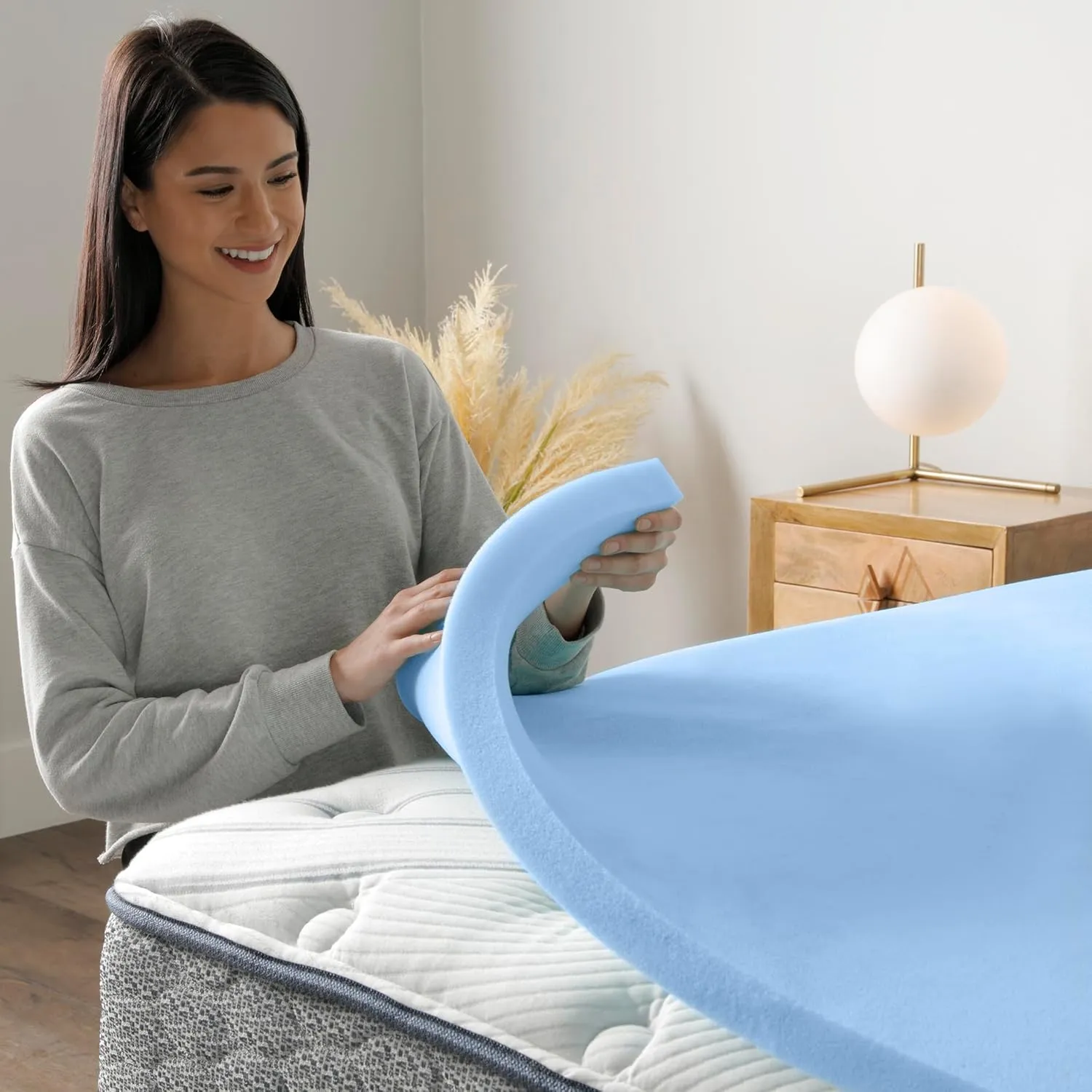 Serta Comfort Cool Memory Foam Mattress Topper, 1.5 Inch, California King