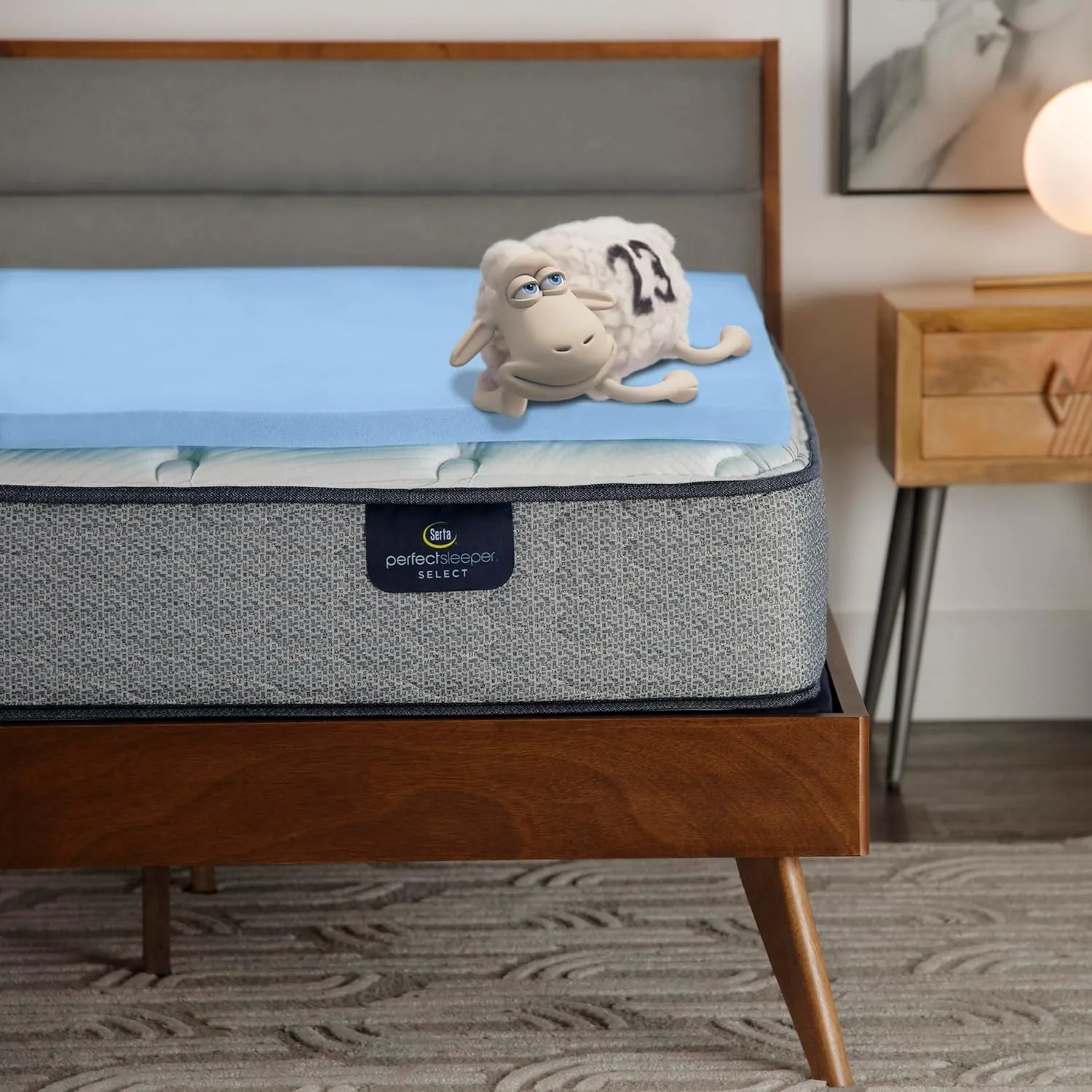 Serta Comfort Cool Memory Foam Mattress Topper, 1.5 Inch, California King