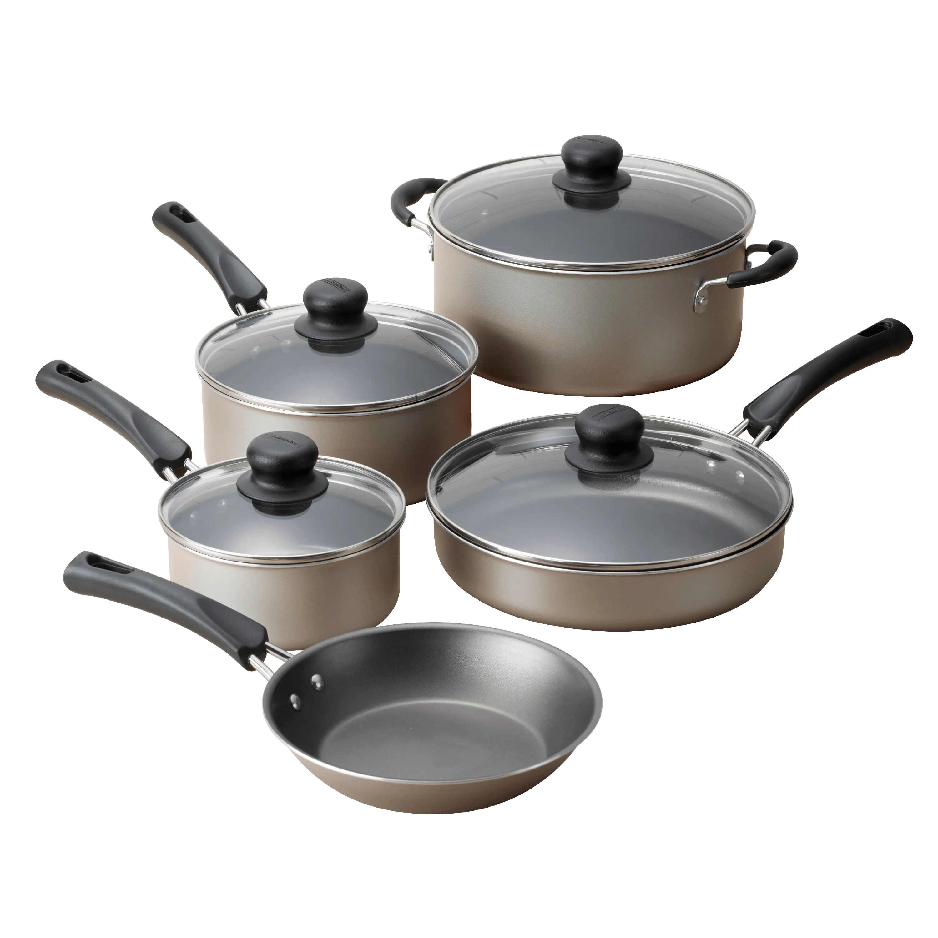 Set, Champagne Christmas clearance Trusted 9-Piece Non-Stick Cookware