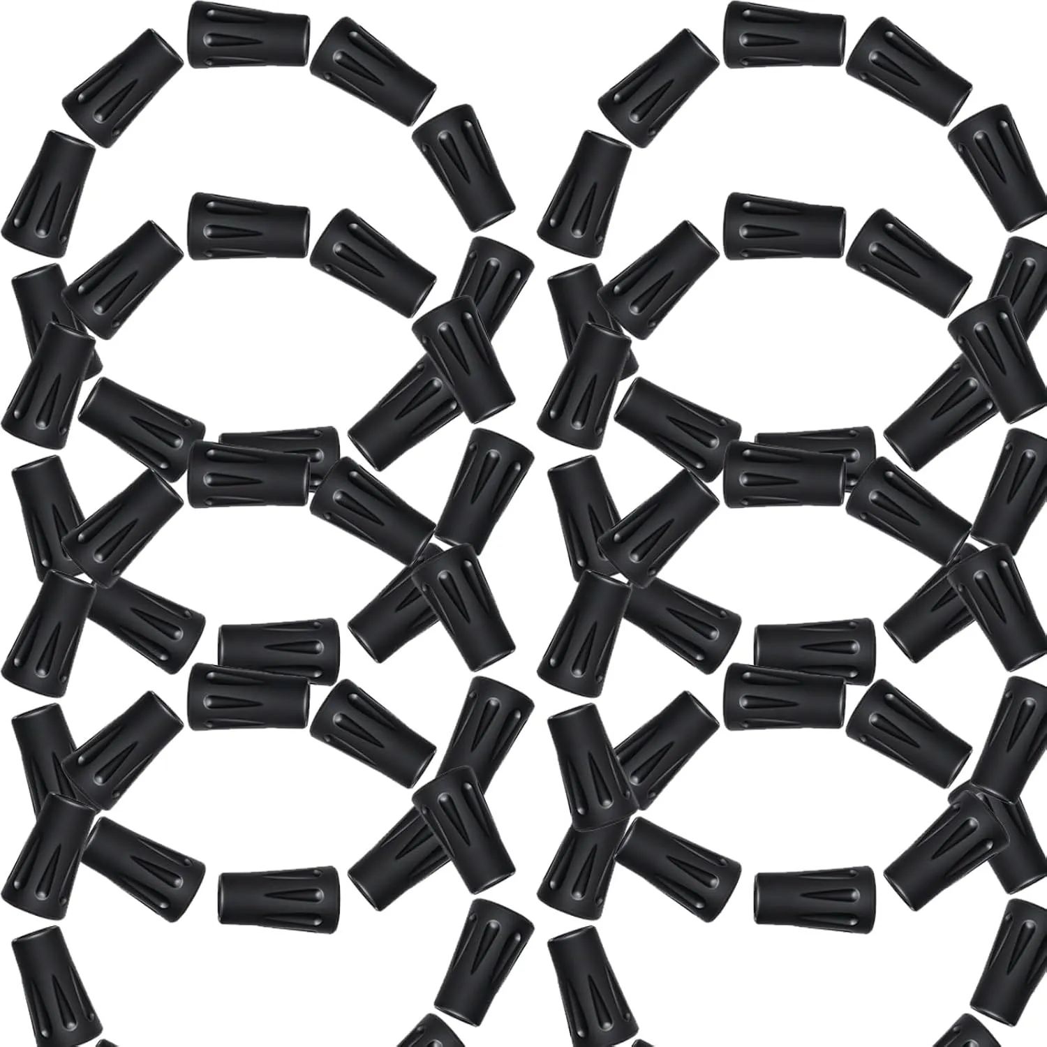 Set of 6 Shock - Absorbing and Wear - Resistant Anti - Slip Accessories for Trekking Poles, Protect Your Pole Tips with Cylindrical - Headed Accessories