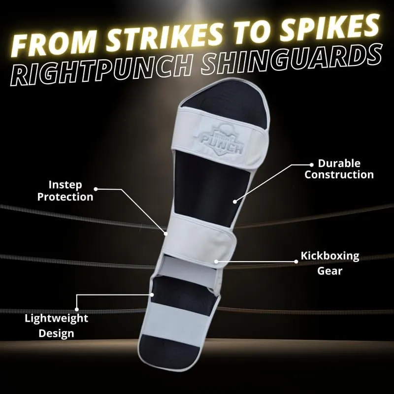 Shin Guards Kickboxing Leg Pads with Instep Protection, Muay Thai MMA Martial Arts Kicking Sparring Training Gear